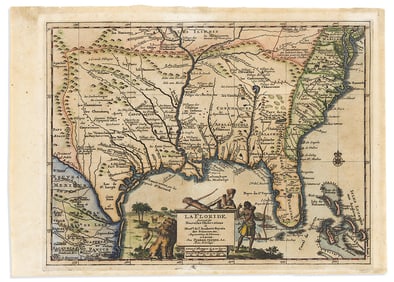 (NORTH AMERICA.) Pieter van der Aa. La Floride, Suivant les Nouvelles Observations.