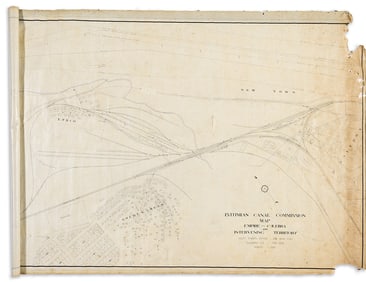 (PANAMA CANAL.) Isthmian Canal Commission. Large archive of schematic plans relating the American