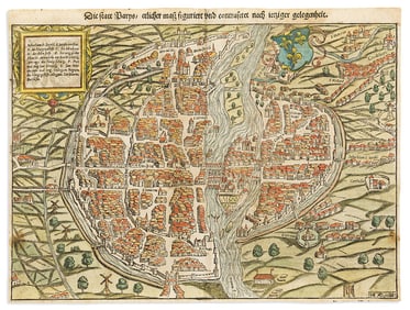 (PARIS.) Sebastian Münster. Die Statt Parys Etlicher Mass Figuriert und Contrafetet nach