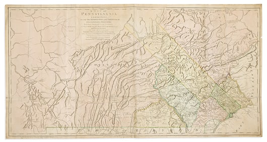(PENNSYLVANIA.) William Scull, derived after. A Map of Pennsylvania Exhibiting Not Only the Improved