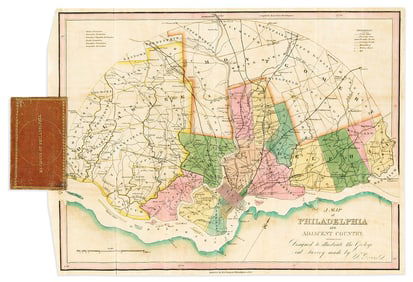 (PHILADELPHIA.) Henry Schenck Tanner. A Map of Philadelphia and Adjacent Country: