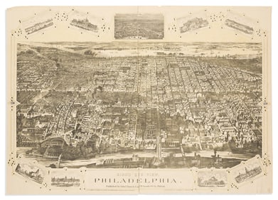 (PHILADELPHIA.) John Hunt. Bird's Eye View, Philadelphia.