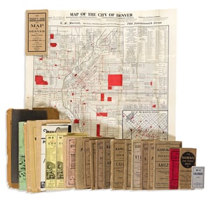 (POCKET MAPS.) Rand McNally, C.N. Hoover, Charles T. Metsker, George F. Cram, E.P. Noll, D.H. White,