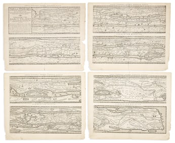 (ROMAN EMPIRE.) Abraham Ortelius; after the Peutinger Table. Tabula Itineraria Ex Illustri