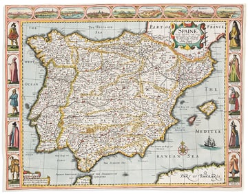 (SPAIN.) John Speed. Spaine Newly Described