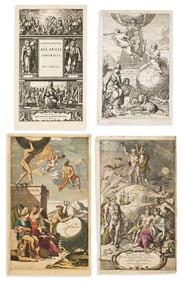 (TITLE PAGES.) Group of 10 seventeenth-and-eighteenth-century engraved allegorical atlas title