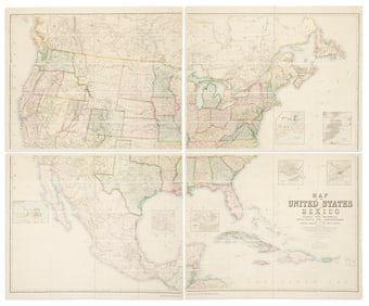 (UNITED STATES.) Henry Darwin Rodgers; and Alexander Keith Johnston. Map of the United States and