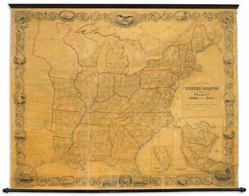 (UNITED STATES -- REPUBLIC OF TEXAS.) J. Calvin Smith; and George E. Sherman. Map of the United