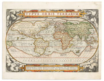 (WORLD.) Abraham Ortelius. Typus Orbis Terrarum.