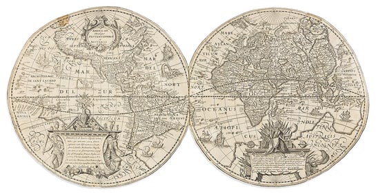 (WORLD.) Nicholas Van Geelkercken. [Orbis Terrarum Descriptio Duobis Planis Hemisphaeriis