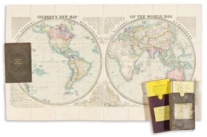 (WORLD.) Group of 3 nineteenth-century case maps.