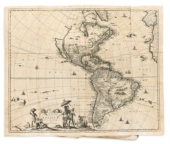 (AMERICA.) Arnoldus Montanus; and Olfert Dapper, translator. Die Unbekante Neue Welt oder