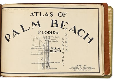 (FLORIDA.) George S. Brockway. Atlas of Palm Beach Florida.