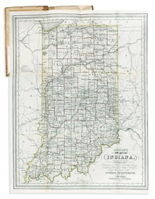 (INDIANA.) Joseph Hutchins Colton. The State of Indiana Delineated.