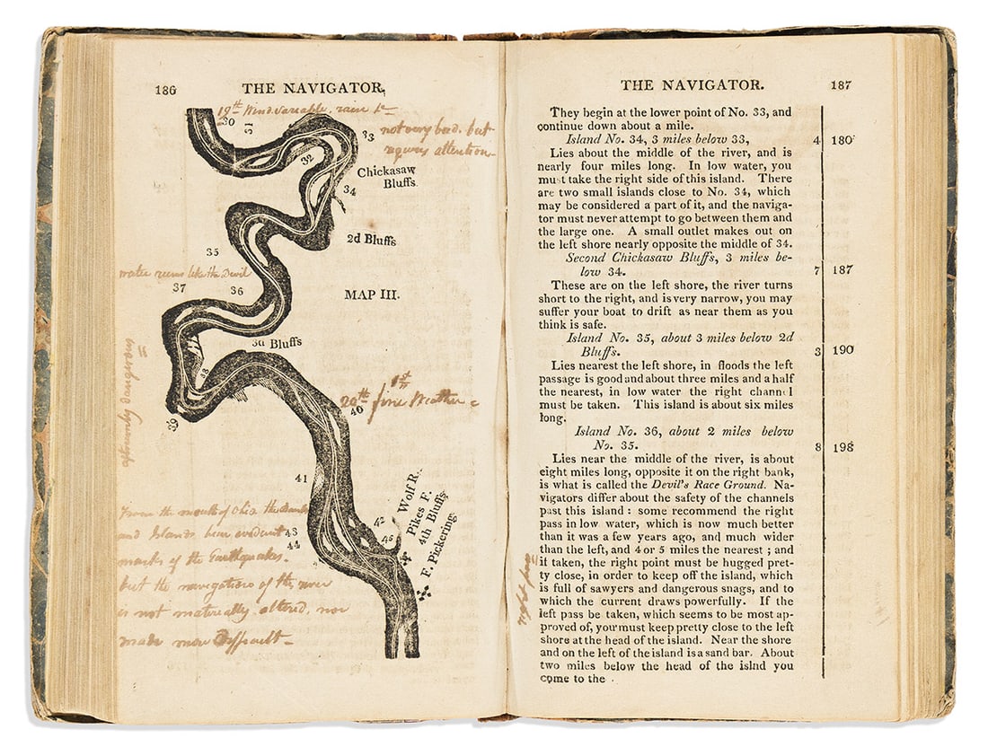 (RIVER NAVIGATION.) Zadock Cramer. The Navigator: Containing Directions for Navigating the (1 of 3)