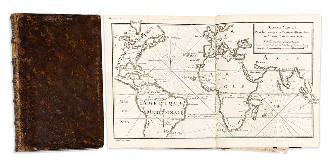 (TRAVEL -- FICTIONAL.) [Antoine Francois Prevost d'Exiles]. Voyages du Capitaine Robert Lade en (1 of 1)