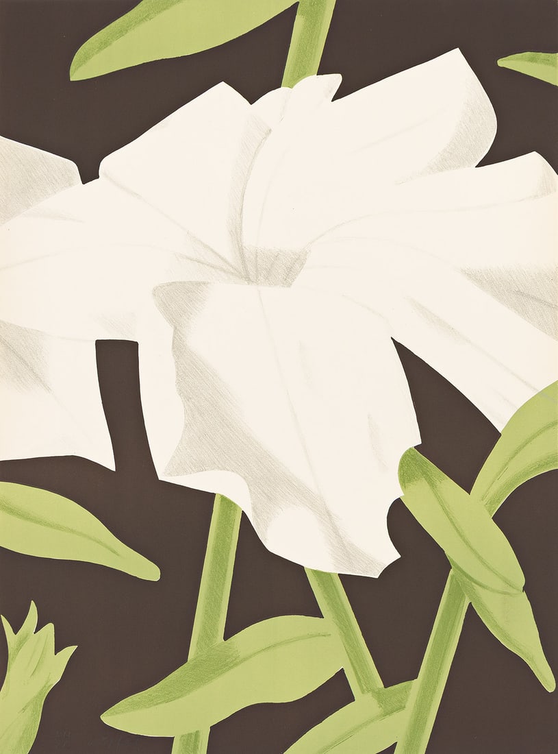 ALEX KATZ (1927 - ) White Petunia. (1 of 1)