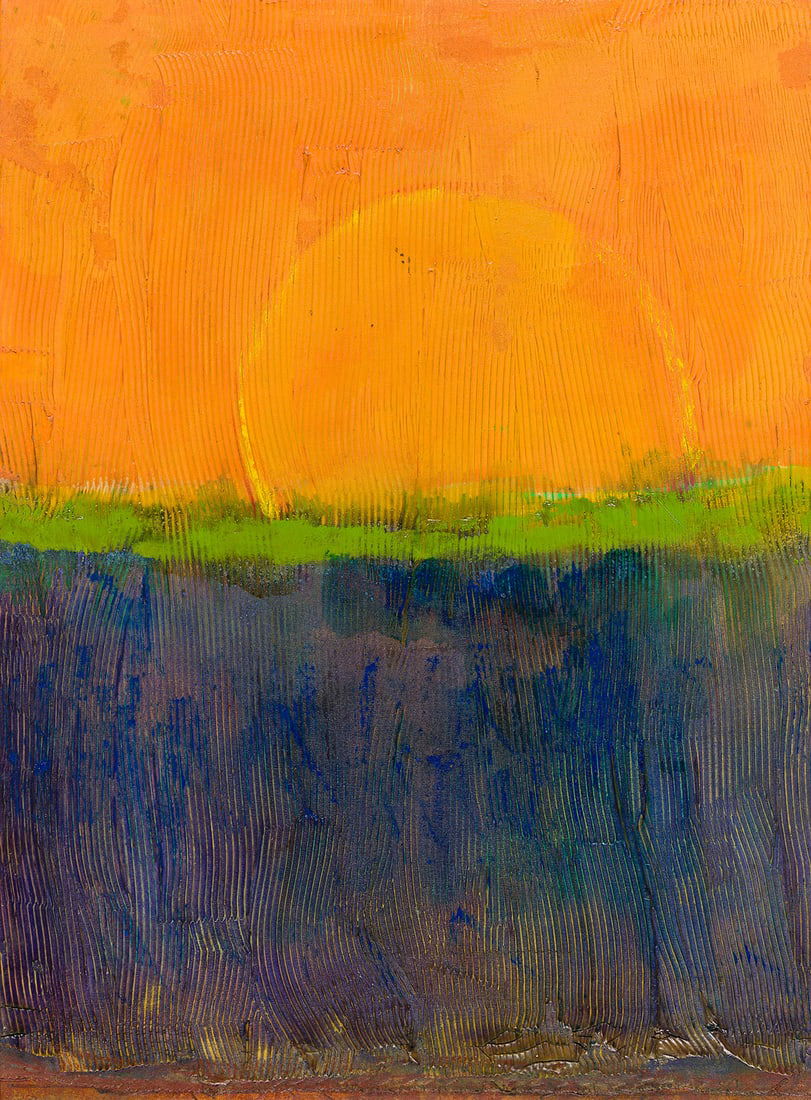 SIR FRANK BOWLING, OBE RA (1934 - ) Orangeoverblue.: SIR FRANK BOWLING, OBE RA (1934 - ) Orangeoverblue. Acrylic and acrylic gel on collaged canvas, 2009. 770x560 mm; 30x22 inches. Signed, titled and dated in ink, verso. Provenance The artist, New York