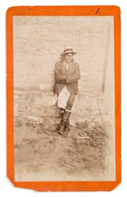 (AMERICAN INDIANS.) Eugene K. Sturdevant, photographer. Promenade card of Geronimo during the first