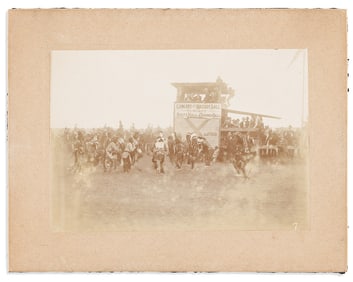(AMERICAN INDIANS.) Photograph of an Indian dance performance.