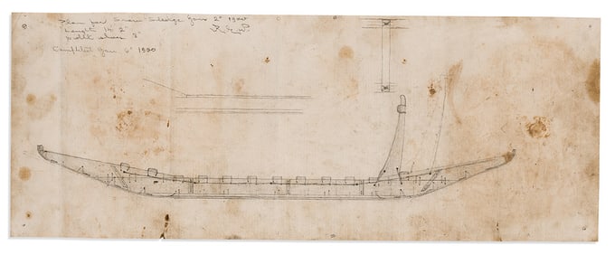 (ARCTIC.) Robert E. Peary. His designs for a transport sledge built and used on his Greenland