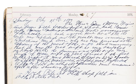(CALIFORNIA.) Account books and diaries of the Maguire family, hydraulic mine operators in Nevada