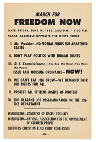 (CIVIL RIGHTS.) March for Freedom Now . . . Assemble Opposite the White House.