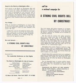 (CIVIL RIGHTS.) Call for a National Campaign for a Strong Civil Rights Bill by Christmas!
