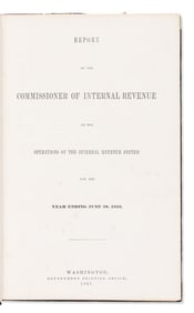 (CIVIL WAR.) Report of the Commissioner of Internal Revenue . . . for the Year Ending June 20, 1863.
