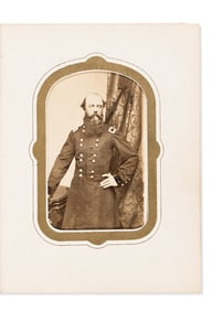 (CIVIL WAR--MASSACHUSETTS.) Carte-de-visite album including John Wilkes Booth and Union officers,