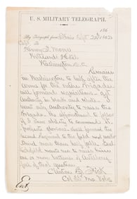 (CIVIL WAR--MISSOURI.) Correspondence of Clinton Fisk on the formation of 33rd Missouri, including a