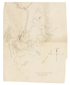 (CIVIL WAR--NAVY.) Papers of naval captain, including manuscript maps of the Charleston and Savannah