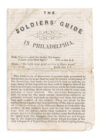 (CIVIL WAR--PENNSYLVANIA.) The Soldiers' Guide in Philadelphia.