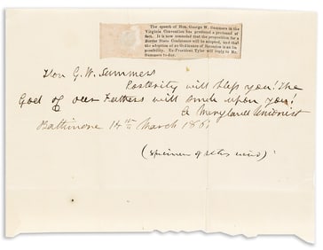 (CIVIL WAR--WEST VIRGINIA.) Family letters of Judge George W. Summers, a noted Charleston Unionist.