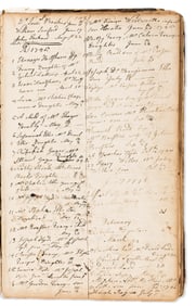 (CONNECTICUT.) Samuel Nott. Record book kept for 70 years as pastor of the Congregational Church of