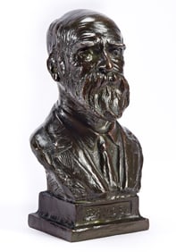 (DIPLOMACY.) Henry K. Bush-Brown, sculptor. Bronze bust of British ambassador James Bryce.