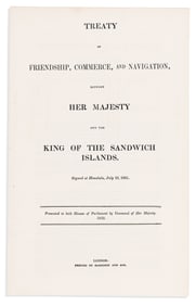 (HAWAII.) Treaty of Friendship, Commerce, and Navigation, between Her Majesty and the King of the
