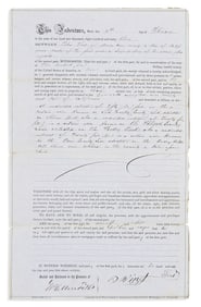 (JUDAICA.) Group of gold mining claim deeds from the Levy family of Aurora.