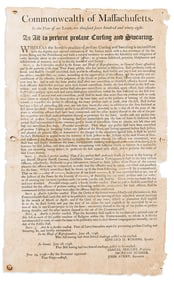 (MASSACHUSETTS.) An Act to Prevent Profane Cursing and Swearing.