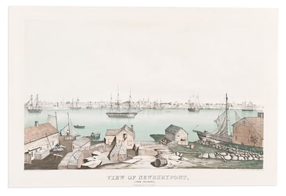 (MASSACHUSETTS.) Fitz Henry Lane, lithographer; after A Conant. View of Newburyport (from