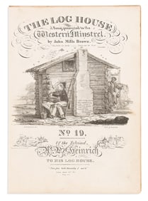 (MUSIC.) David Claypoole Johnston, illustrator. The Log House: A Song Presented to the Western