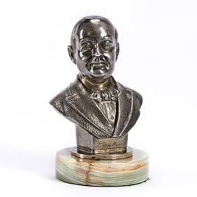 (NEW YORK CITY.) Silver bust of Senator "Big Tim" Sullivan.