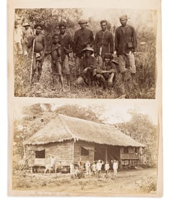 (PHILIPPINE-AMERICAN WAR.) Photograph album of military and civilian subjects in the Philippines.