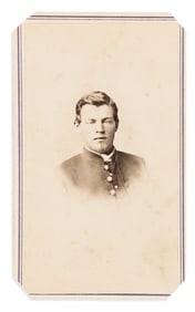 (SPORTS--BOXING.) R.A. Lewis, photographer. Carte-de-visite of Harry Buermeyer, NYAC founder and
