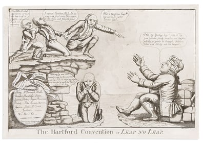 (WAR OF 1812.) William Charles, engraver. The Hartford Convention, or Leap No Leap.