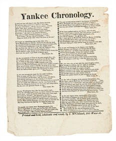 (WAR OF 1812.) [William Dunlap.] Yankee Chronology.