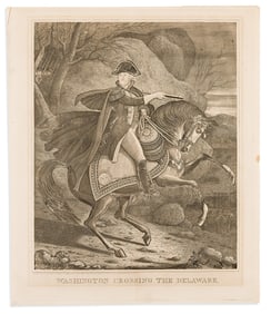 (GEORGE WASHINGTON.) Washington Crossing the Delaware.