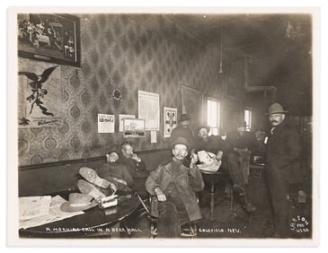 (WEST--NEVADA.) P.E. Larson, photographer. A Morning Call in a Beer Hall.