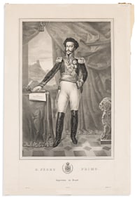 (BRAZIL.) Senefelder, lithographer; after Zöllner. D. Pedro Primo, Imperador do Brazil.