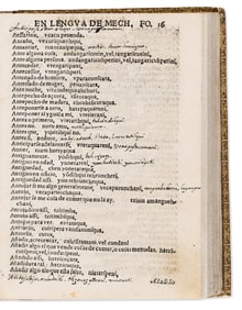 (MEXICAN IMPRINT--1559.) Maturino Gilberti. Vocabulario en lengua de Mechuacan